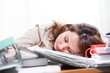 Photo: Businesswoman sleeping Businesswoman sleeping