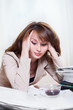 Exhausted  businesswoman
