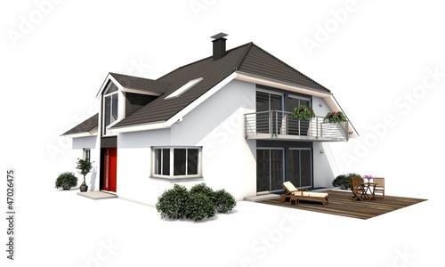 Illustration: EFH mit Krüppelwalmdach EFH mit Krüppelwalmdach
