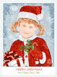 Girl  in Santa Claus clothes