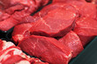 Raw meat in hypermarket