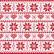 Christmas knitted pattern, card - scandynavian sweater style
