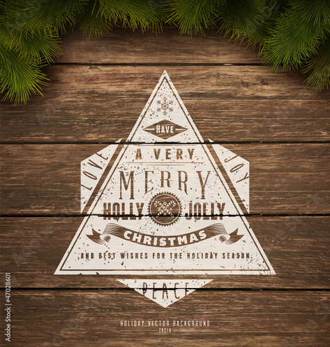 Vector: Vintage typography sign over wooden background Vintage typography sign over wooden background