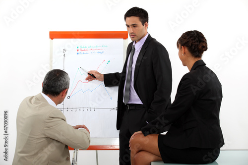 Photo: businessman making a presentation businessman making a presentation