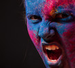 Portrait of woman with paint make-up