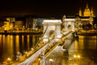 Budapest lookout at night with Chain Bridge