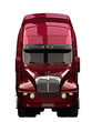 Semi truck with white background