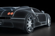 Sport car model on a black background