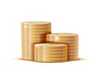 Stacks of golden coins
