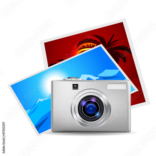 Vector: Realistic digital camera Realistic digital camera