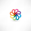 Full color abstract figure of the numbers 2