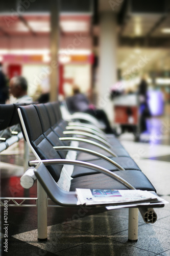 Photo: Wartebank am Flughafen Wartebank am Flughafen