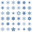 canvas print picture - 36 Schneeflocken