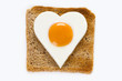 cooked egg on toast