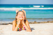 Photo: Adorable girl on the beach Adorable girl on the beach