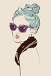 beautiful woman wearing sunglasses