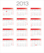 calendar | calendrier bilingual 2013 moon_red EN+FR
