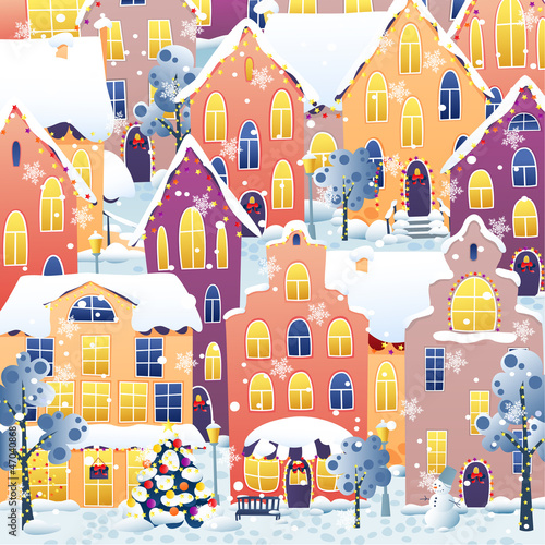 Vector: Christmas town Christmas town