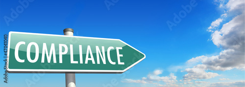 Illustration: signpost COMPLIANCE signpost COMPLIANCE