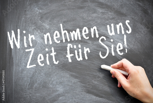 Photo: wir nehmen uns Zeit für Sie! wir nehmen uns Zeit für Sie!