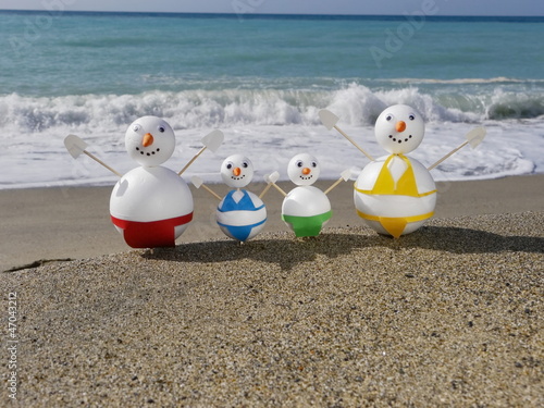 Photo: snowman beach vacation snowman beach vacation