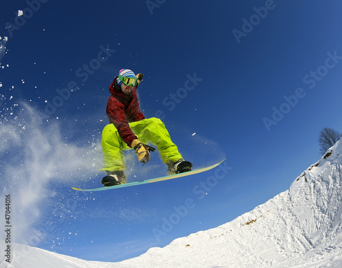 Photo: Snowboarder in the sky Snowboarder in the sky