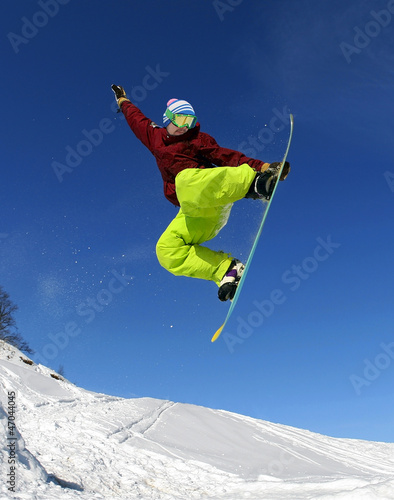 Photo: Snowboarder in the sky Snowboarder in the sky