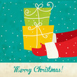 Vintage vector christmas card