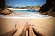 Feet on the sand