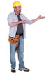 Builder gesturing