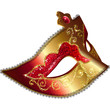 Isolated Venician carnival mask vector illustration