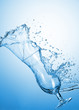Photo: Water splash with glass Water splash with glass