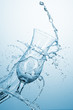 Photo: Water splash with glass Water splash with glass