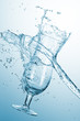 Photo: Water splash with glass Water splash with glass
