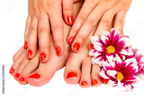 Photo: pedicure feet of a young woman pedicure feet of a young woman