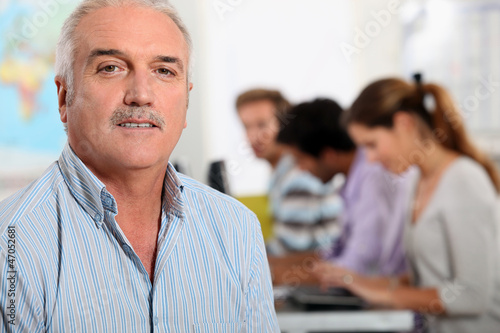 Photo: Mature college professor Mature college professor