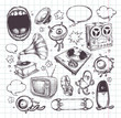 Set of hand drawn elements