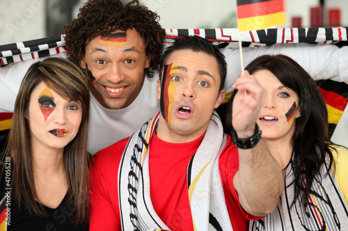Photo: German football fans German football fans
