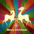 vector illustration of Christmas reindeer couple