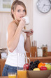 Woman drinking coffee