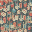 Christmas seamless background with gifts pattern. Vector illustr