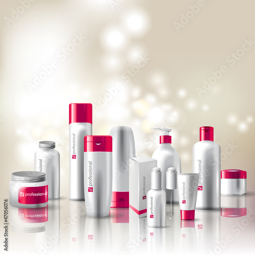 Vector: cosmetics package cosmetics package