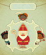 Christmas card with Dutch Santa Claus - Sinterklaas