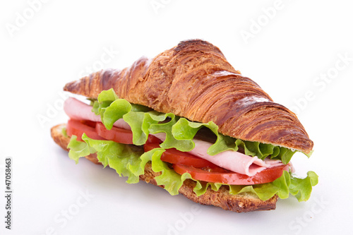 Photo: sandwich isolated on white sandwich isolated on white