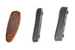 adjustable recoil pads for buttstock of a gun isolated on white