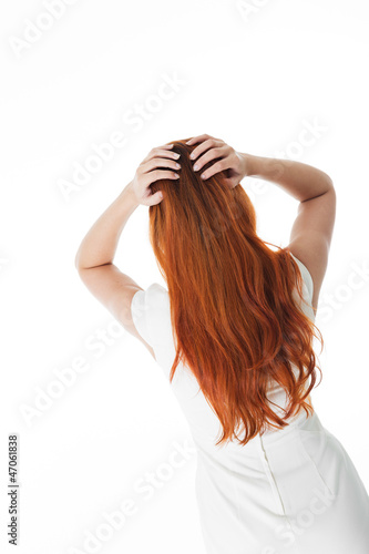 Photo: Rear view of red haired woman Rear view of red haired woman