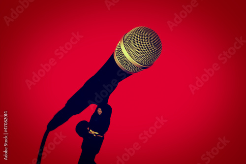 Photo: microphone red microphone red