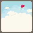 heart balloon in the sky