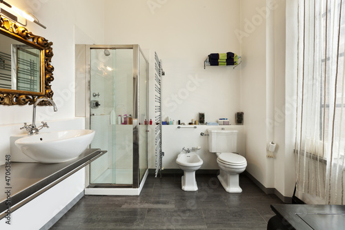 Photo: beautiful house, interior, view of the bathroom beautiful house, interior, view of the bathroom