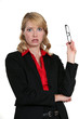 Terror-stricken woman